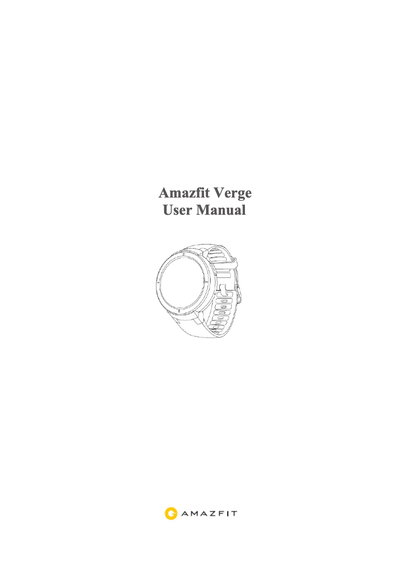 Page 1 of the manual User Manual Amazfit Verge