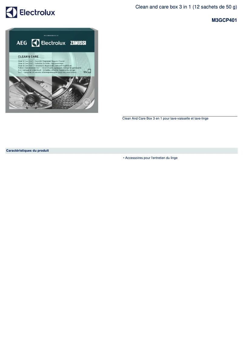 First page image of the manual for M3GCP401