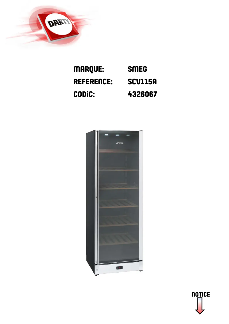 First page image of the manual for SCV115A