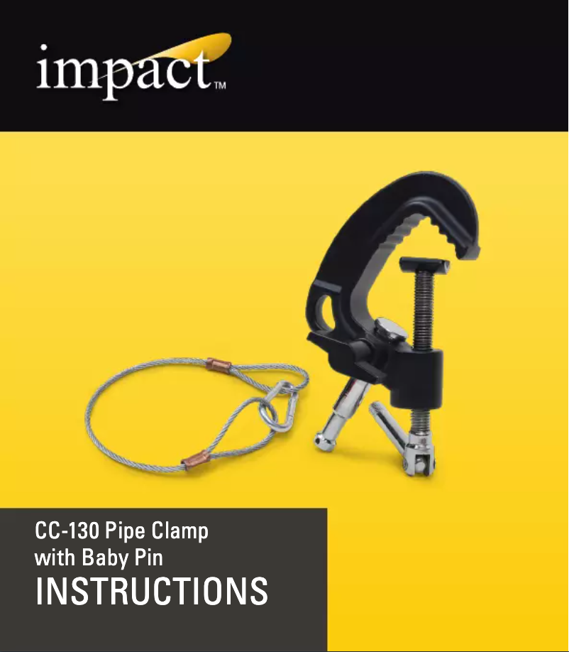 Page 1 of the manual User Manual Impact Pipe Clamp CC-130