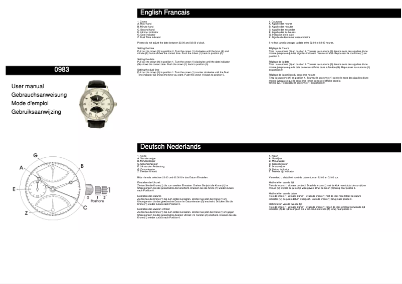 First page image of the manual for 0983