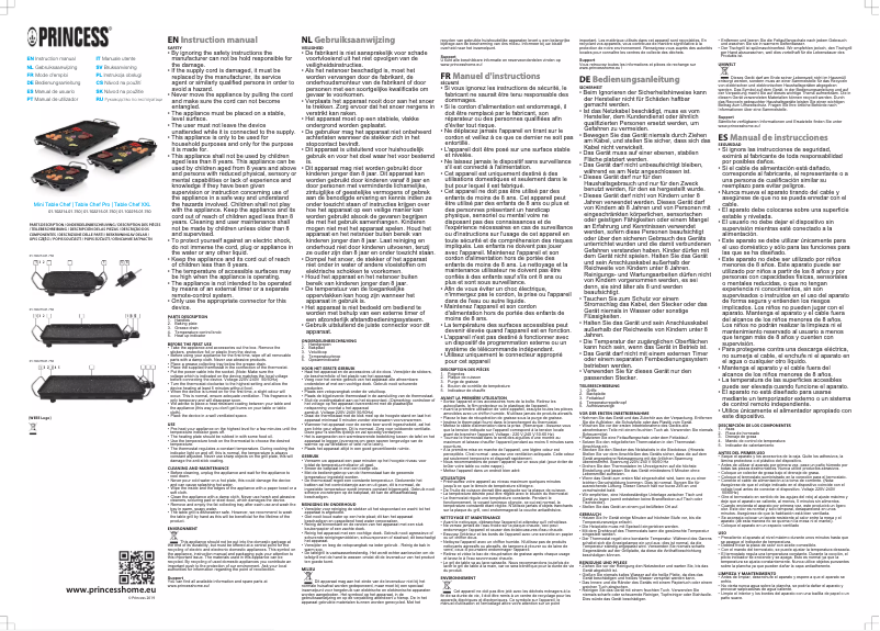 Image de la première page du manuel de l'appareil Table Chef Pro 102215