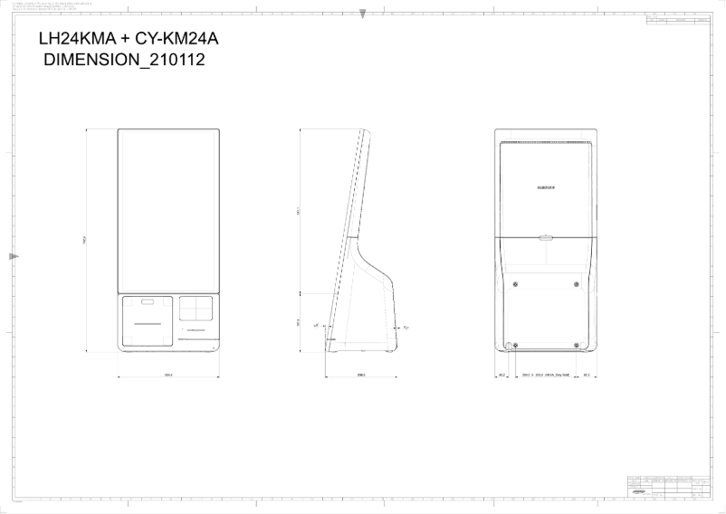 Page 1 of the manual Technical Drawing Samsung KM24C-C