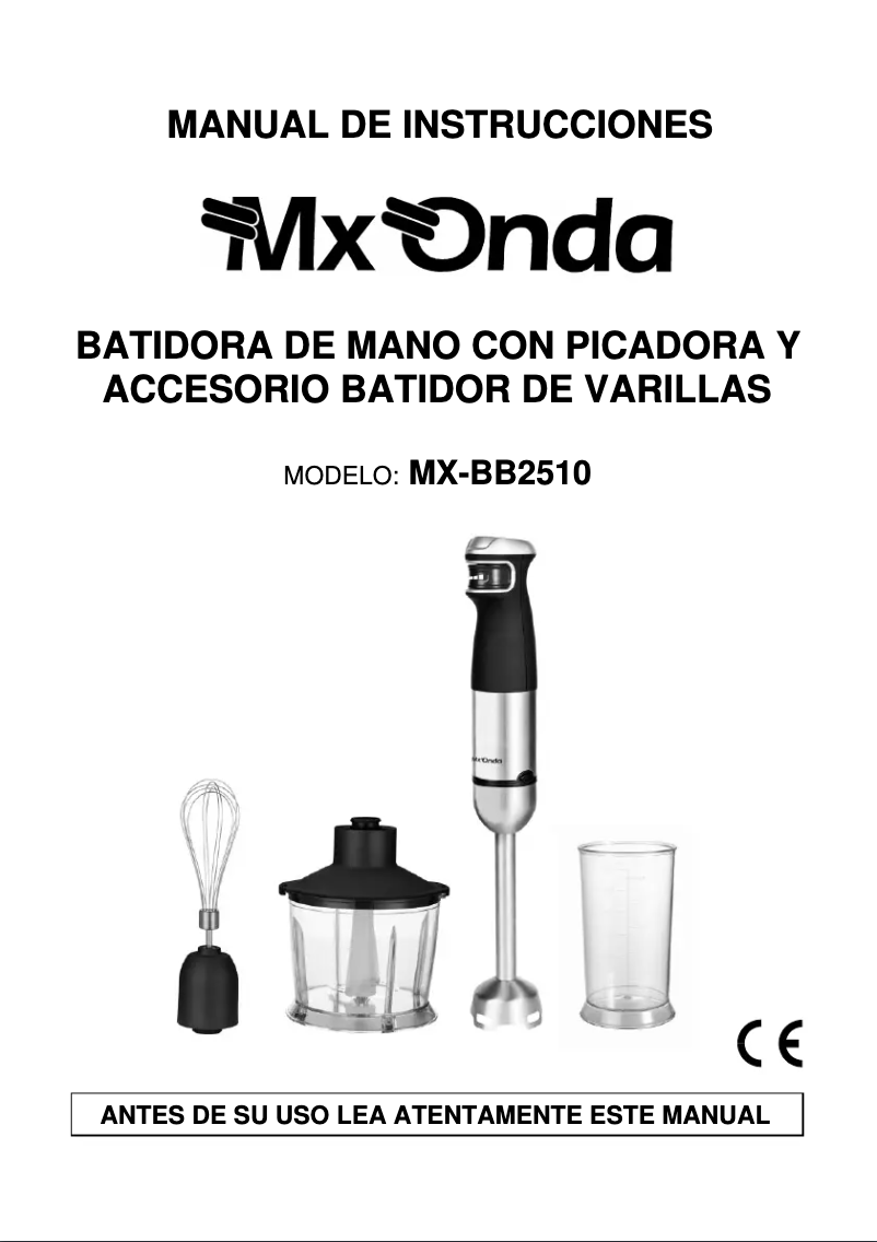 Page 1 of the manual User Manual Mx Onda MX-BB2510