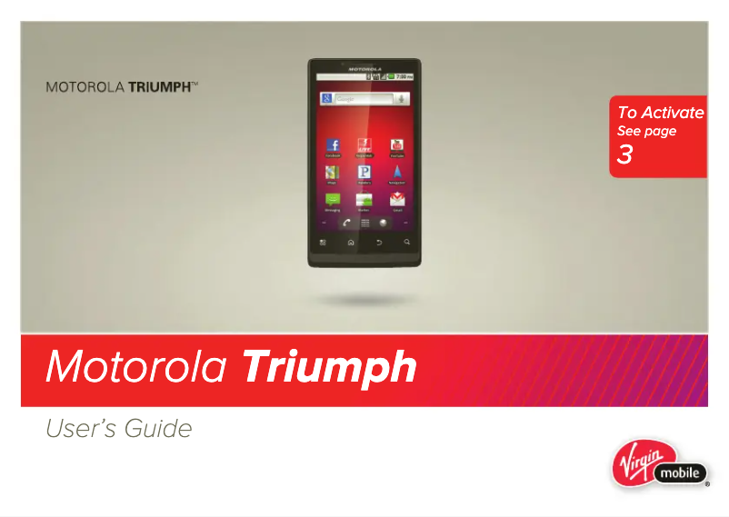 First page image of the manual for Triumph