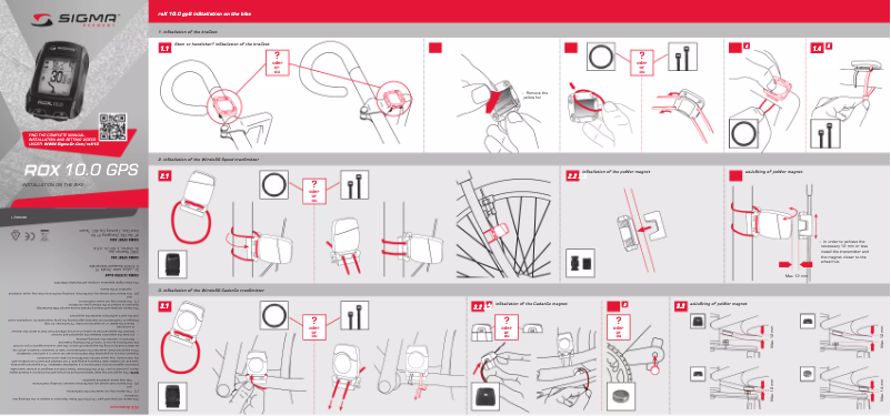 Page 1 of the manual User Manual Sigma ROX 10 GPS