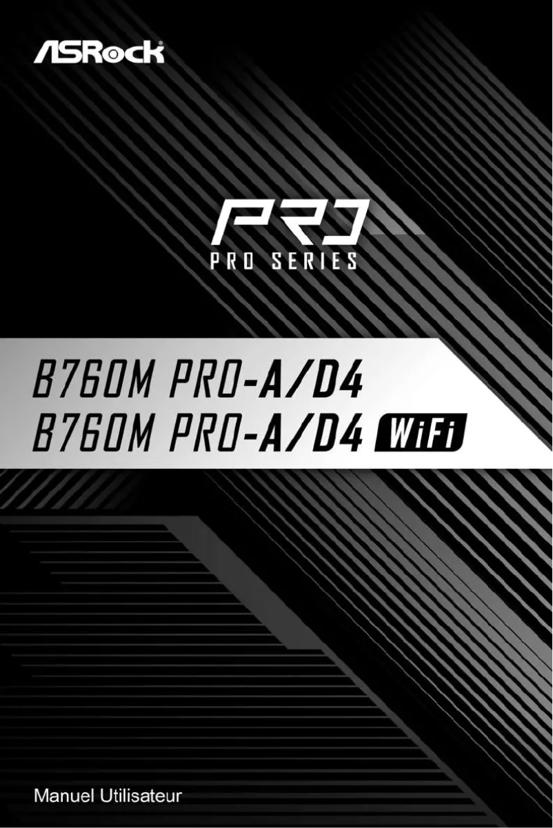Image de la première page du manuel de l'appareil B760M Pro-A/D4 WiFi