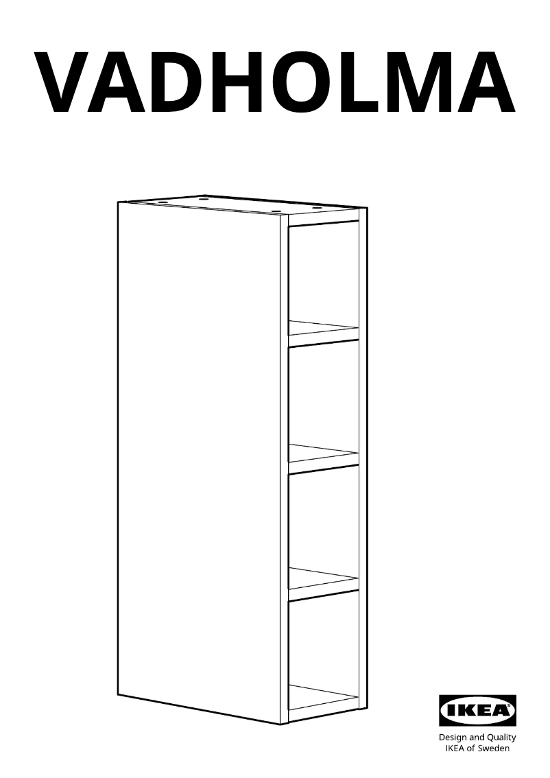 First page image of the manual for VADHOLMA 003.743.39