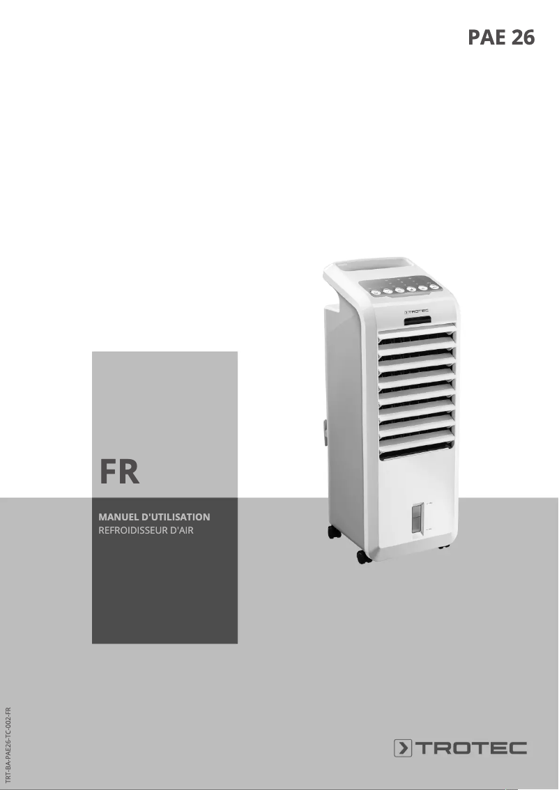 Page 1 de la notice Manuel utilisateur Trotec PAE 26