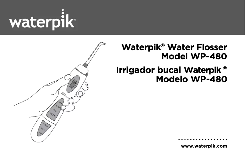 Page 1 of the manual User Manual Waterpik WP-480