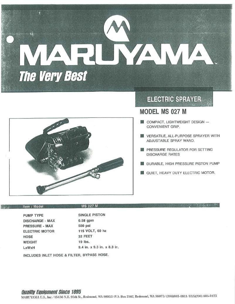 Page 1 of the manual User Manual Maruyama MS027M