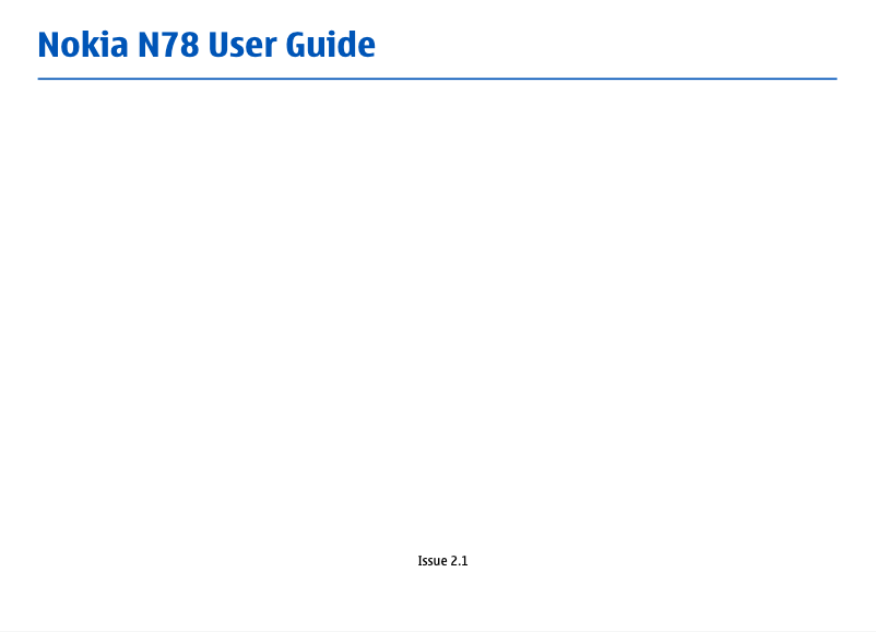 Page 1 de la notice Manuel utilisateur Nokia N78
