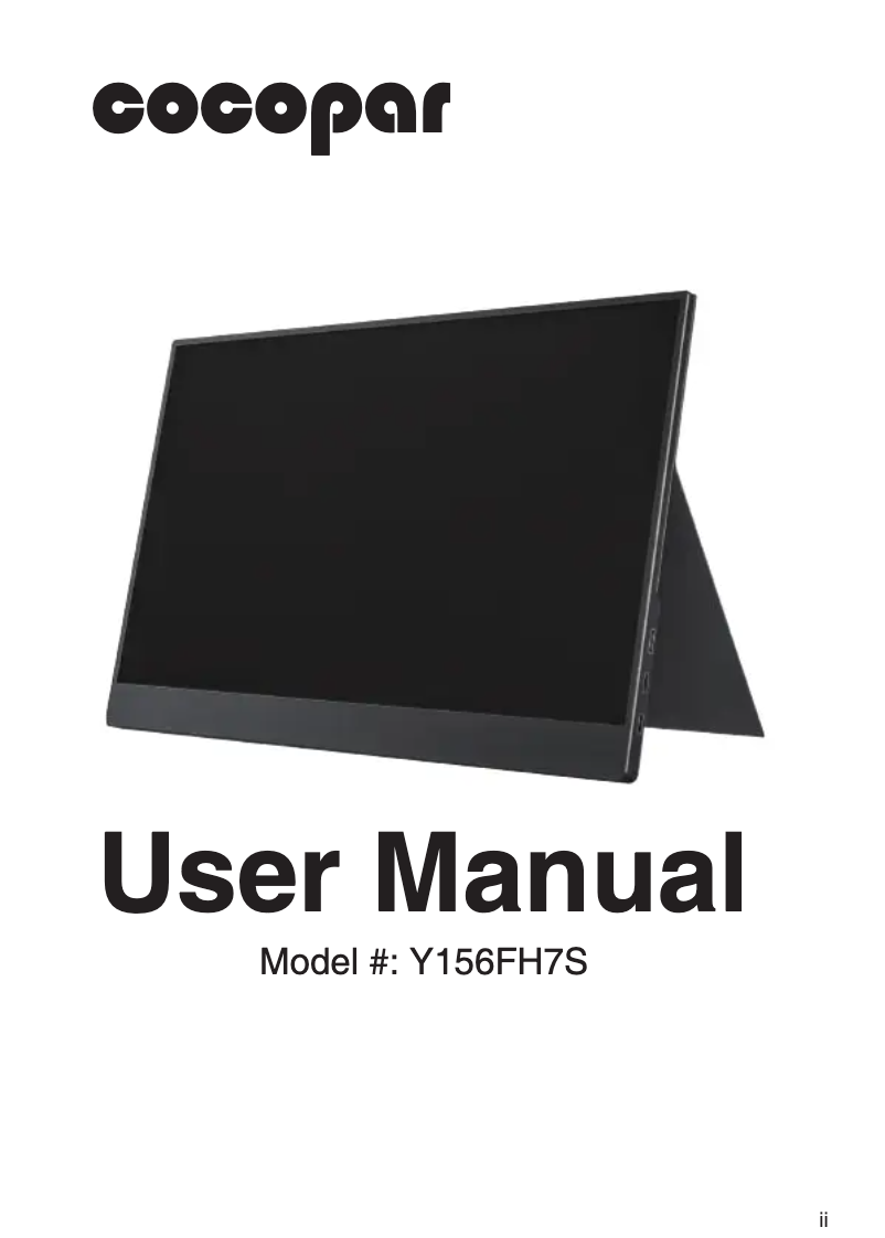 First page image of the manual for Y156FH7S