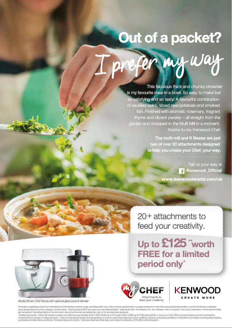 Page 1 of the manual User Manual Kenwood Chef Sense KVCT5000G