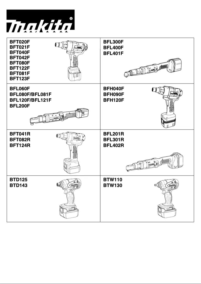 First page image of the manual for BFL121F