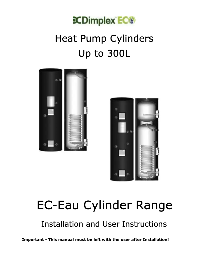 Page 1 of the manual User Manual Dimplex ECS125HP75-580