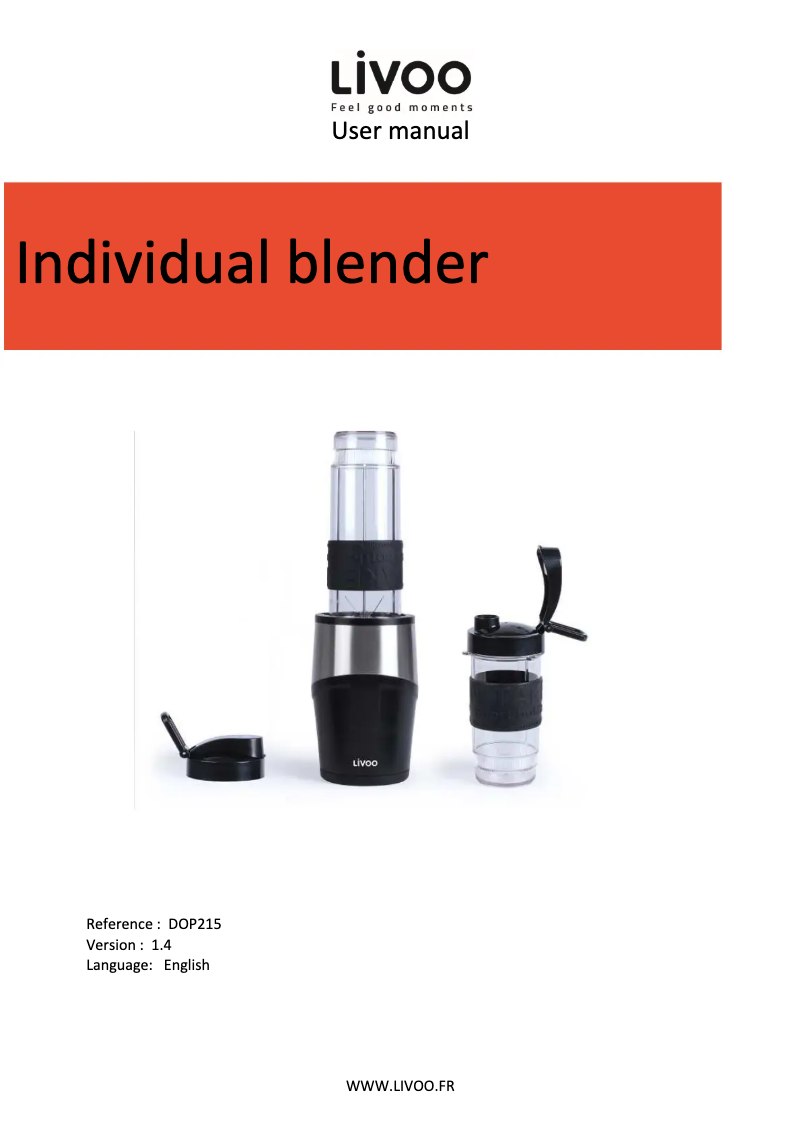 First page image of the manual for DOP215