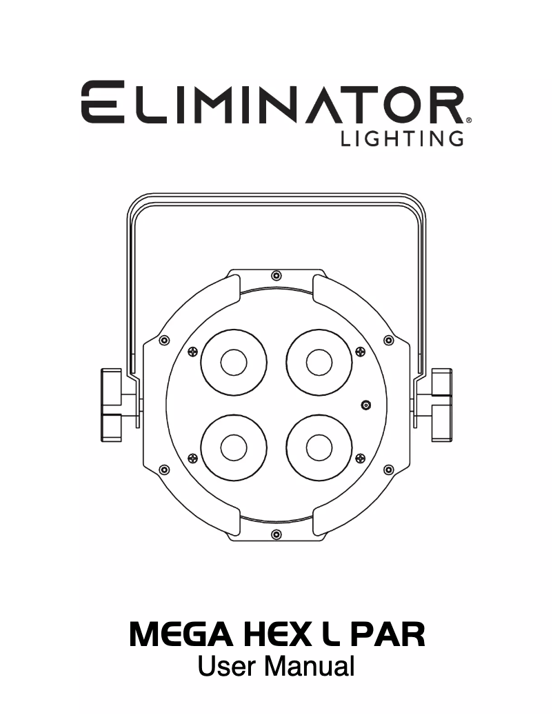 First page image of the manual for Mega Hex L Par