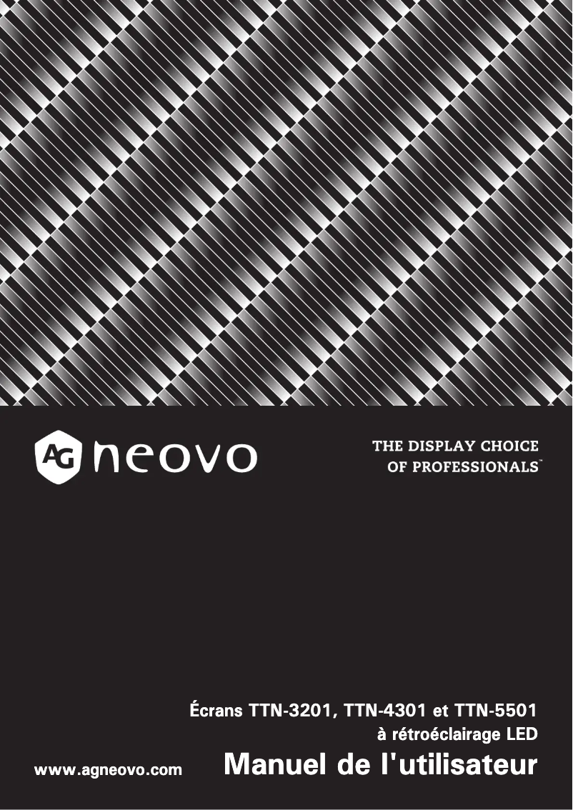 Page 1 of the manual User Manual AG Neovo TTN-4301