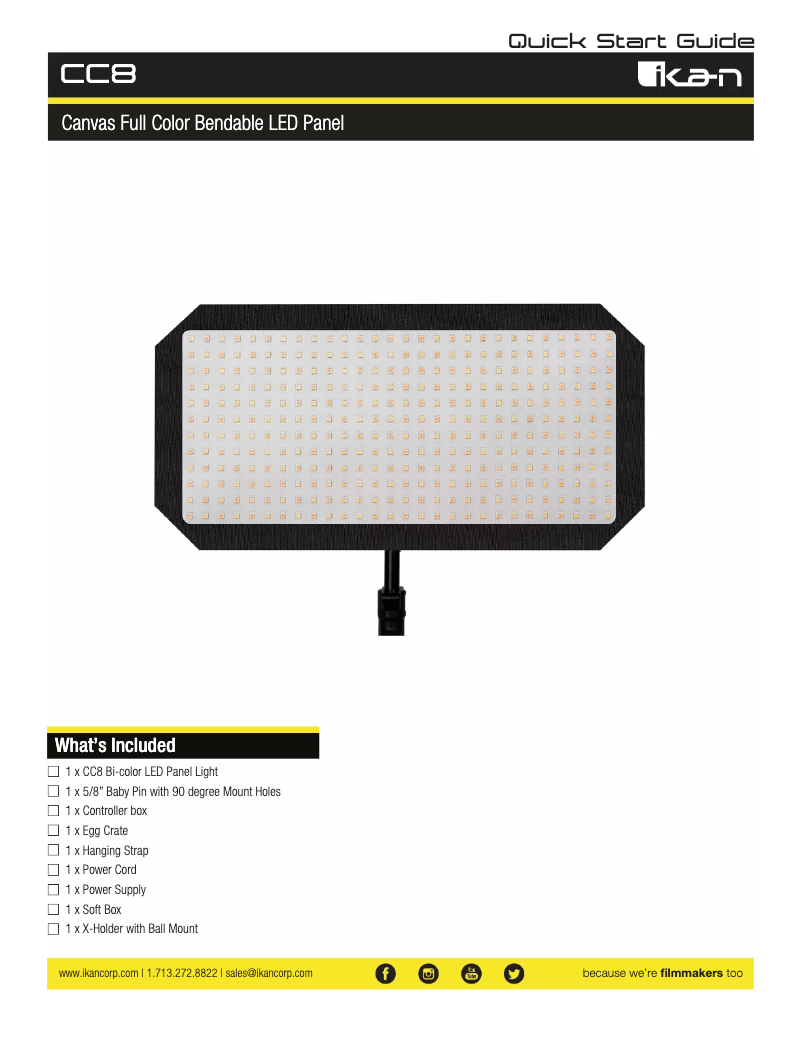Page 1 of the manual User Manual Ikan CC8