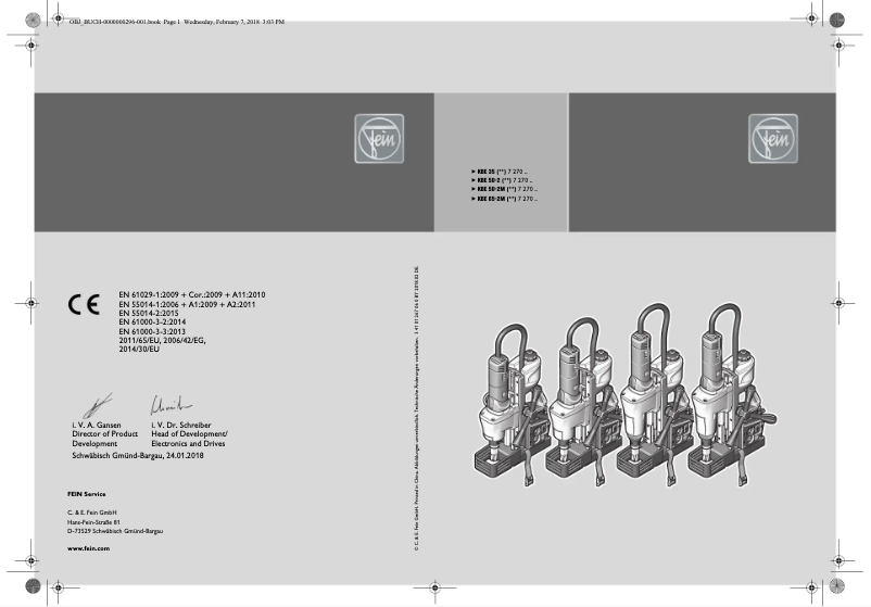 First page image of the manual for KBE 50-2