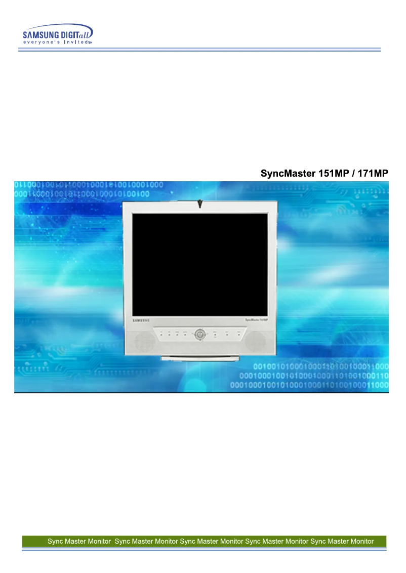 Page 1 of the manual User Manual Samsung SyncMaster 151MP