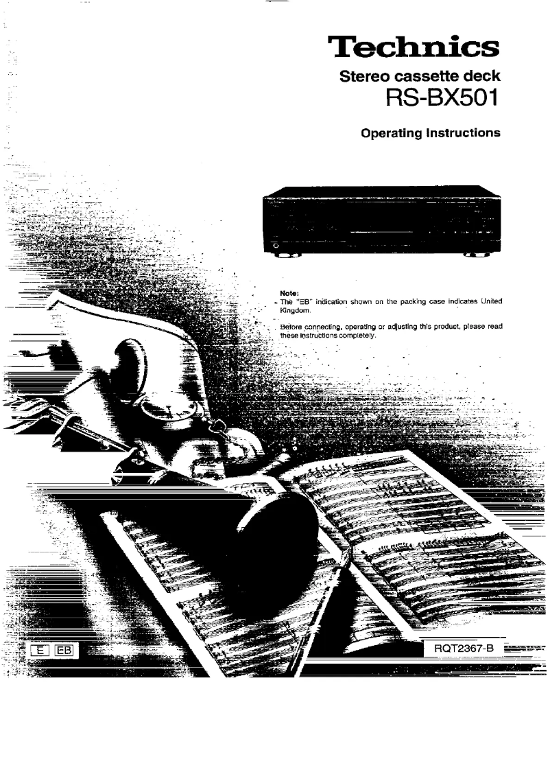 First page image of the manual for RS-BX501