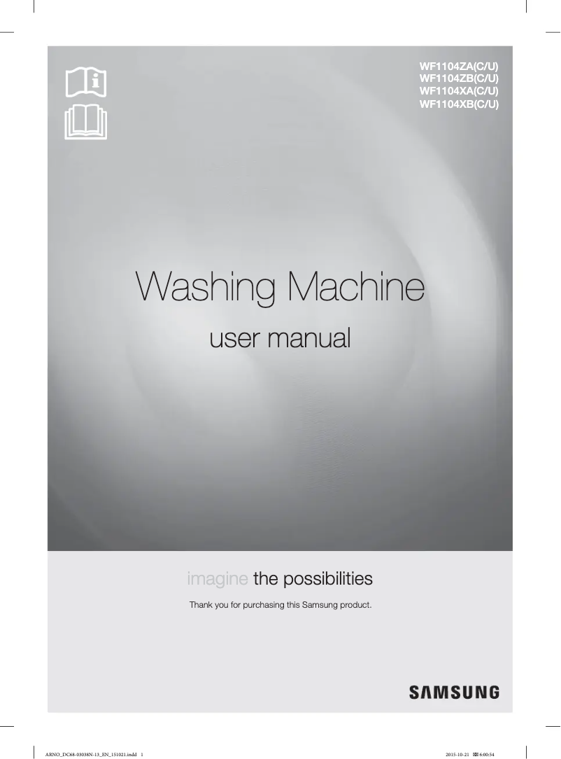 First page image of the manual for WF1104XBC