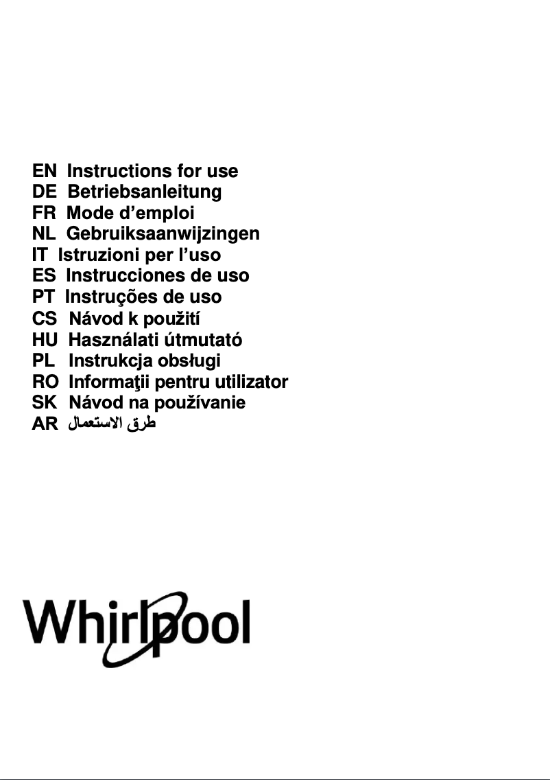 Page 1 of the manual User Manual Whirlpool AKR 648/2 IX