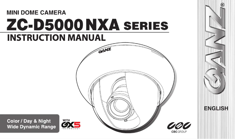 Page 1 of the manual User Manual Ganz ZC-D5212NXA