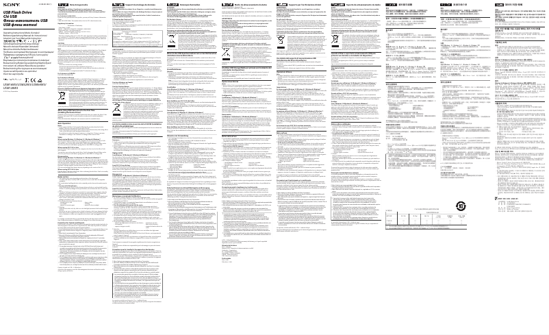 Page 1 of the manual User Manual Sony USM16W3