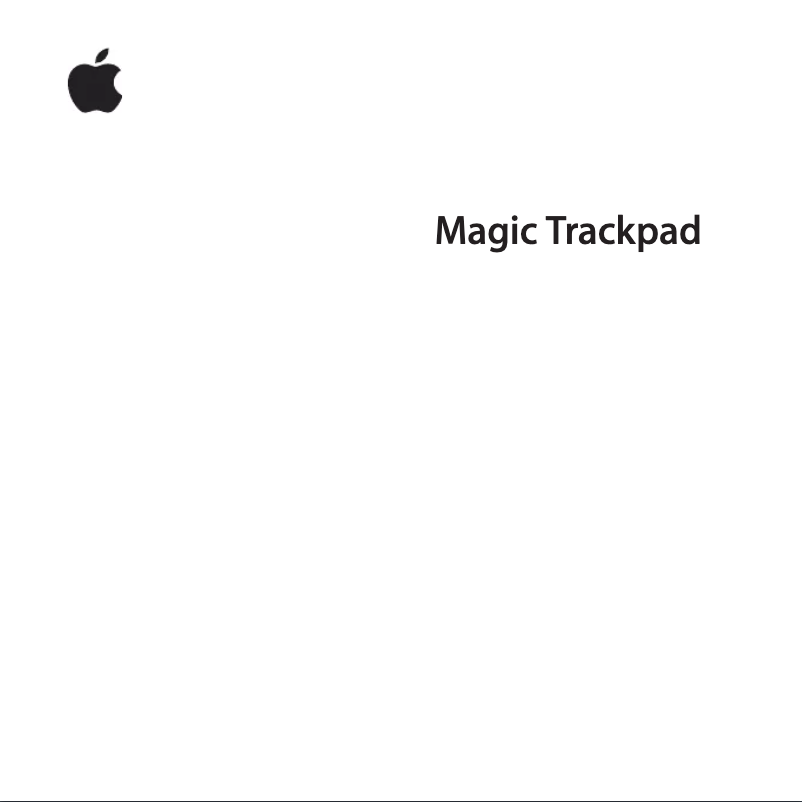 Page 1 of the manual User Manual Apple Magic Trackpad