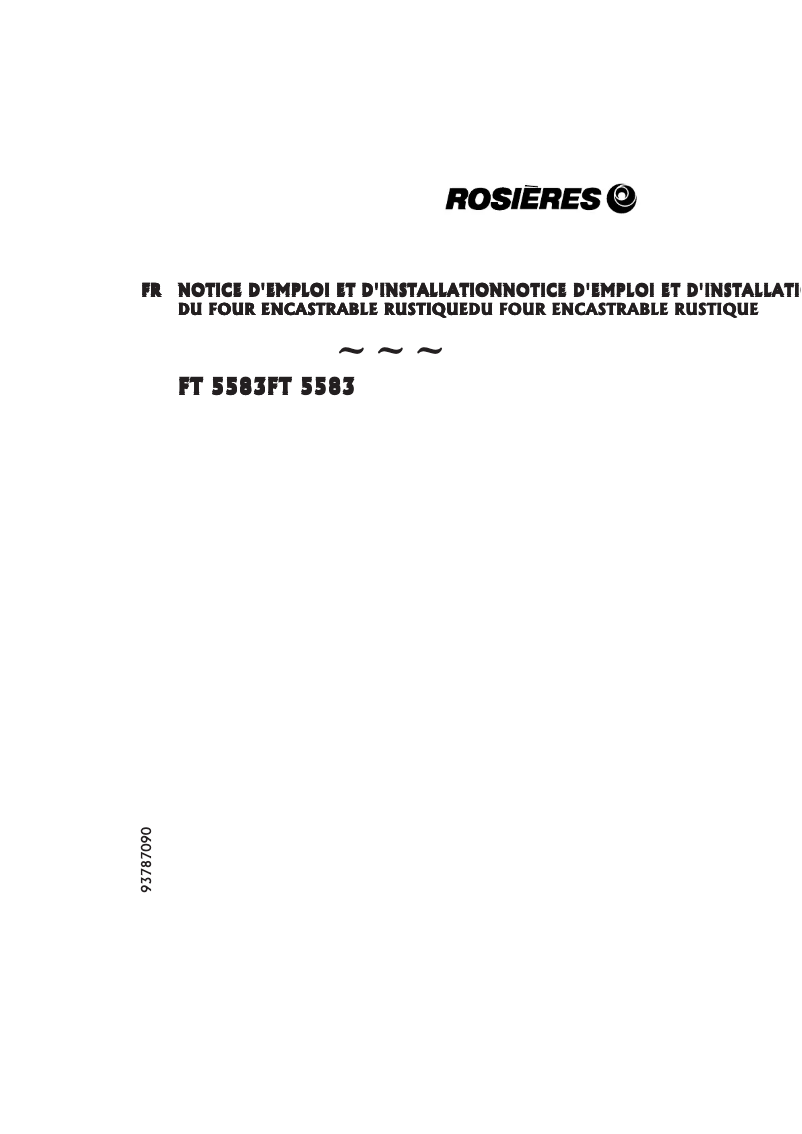 First page image of the manual for FT 5583 RU