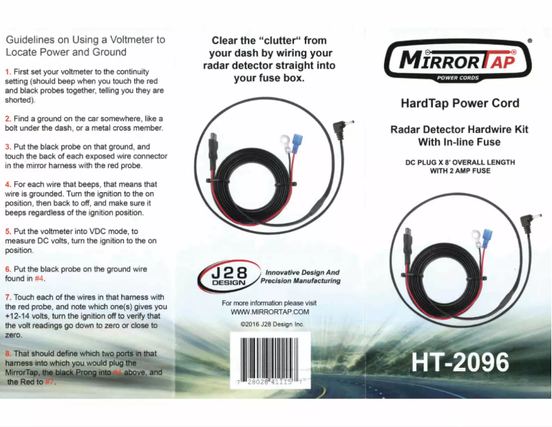 First page image of the manual for HT-2096