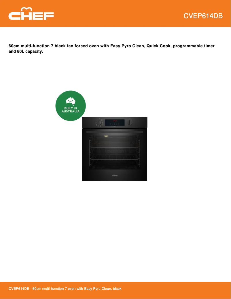 First page image of the manual for CVEP614DB