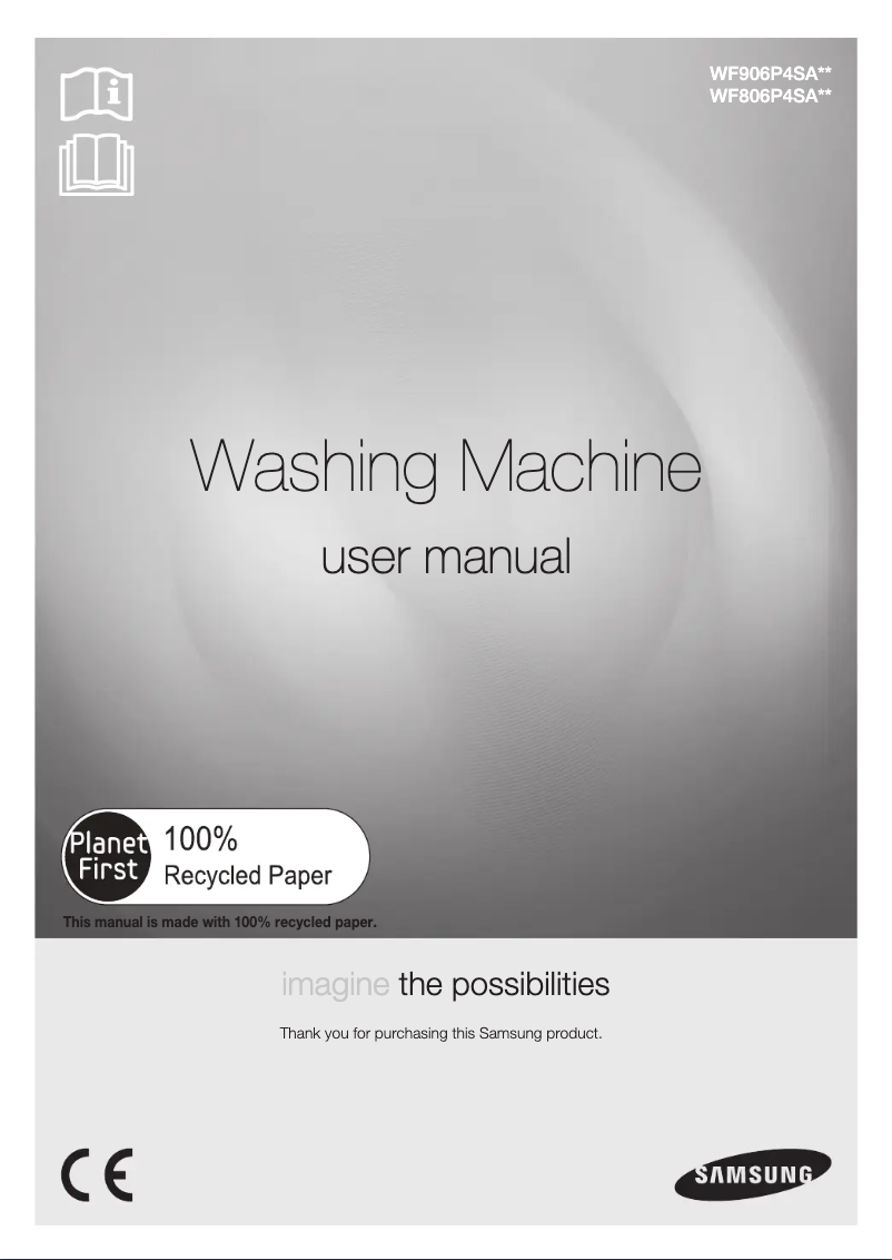 Page 1 of the manual User Manual Samsung WF806P4SAWQ3
