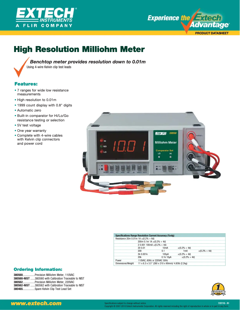 First page image of the manual for 380560
