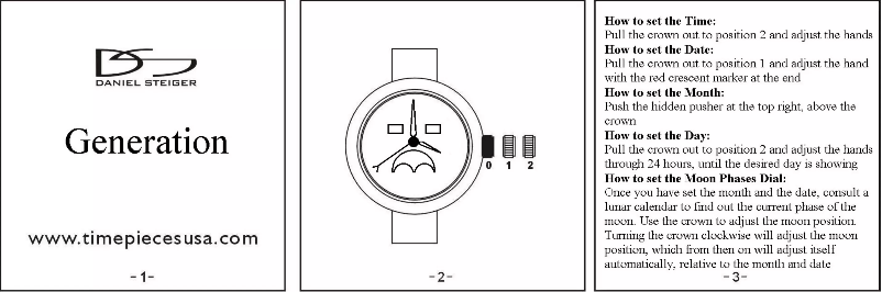 First page image of the manual for Generation