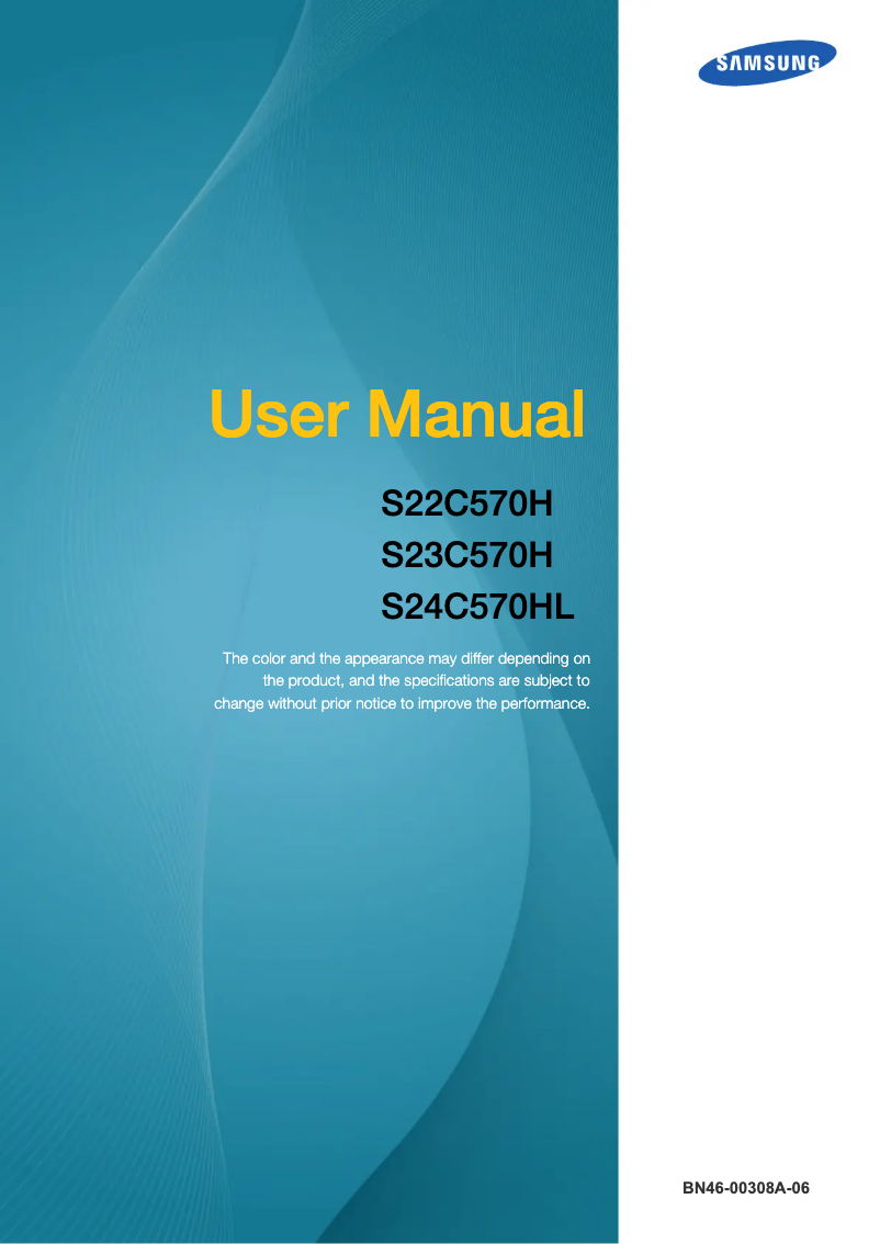 Page 1 of the manual User Manual Samsung SyncMaster S24C570HL