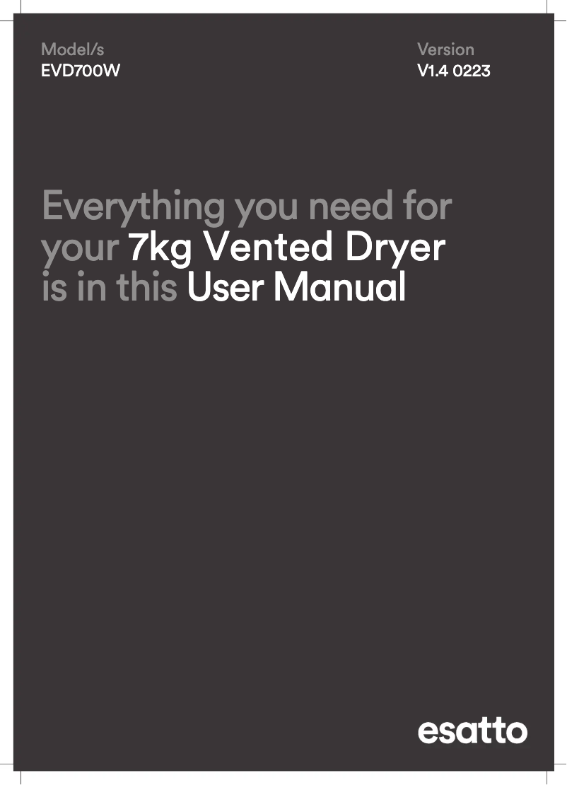 First page image of the manual for EVD700W