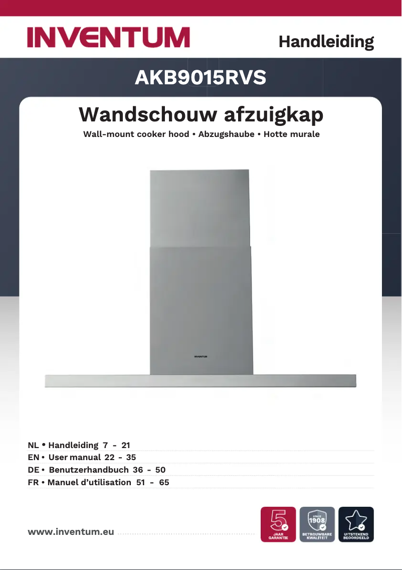 First page image of the manual for AKB9015RVS