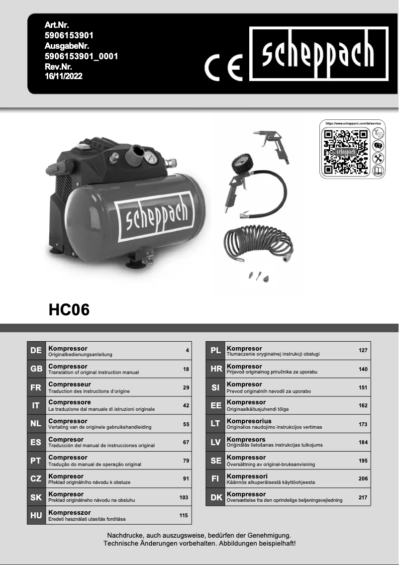 First page image of the manual for HC06