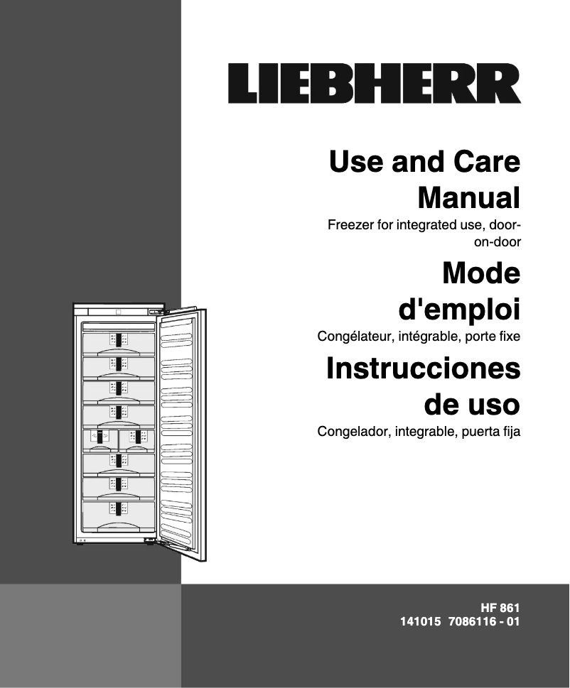 First page image of the manual for HF861