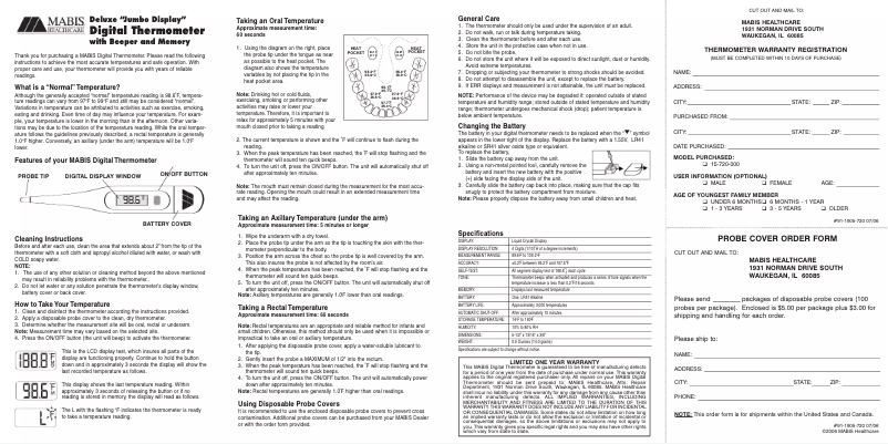 First page image of the manual for Jumbo Display