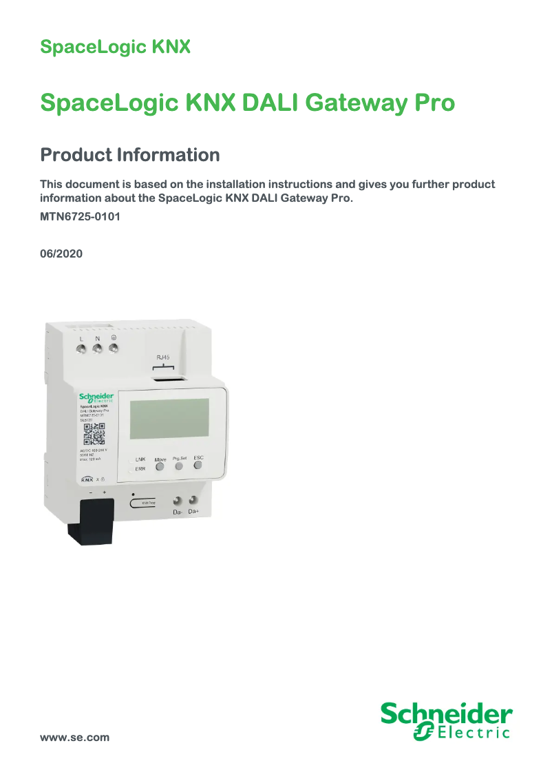 First page image of the manual for MTN6725-0101
