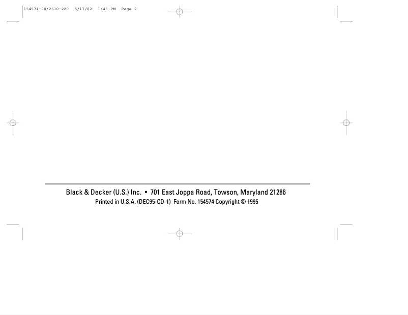 First page image of the manual for 2610