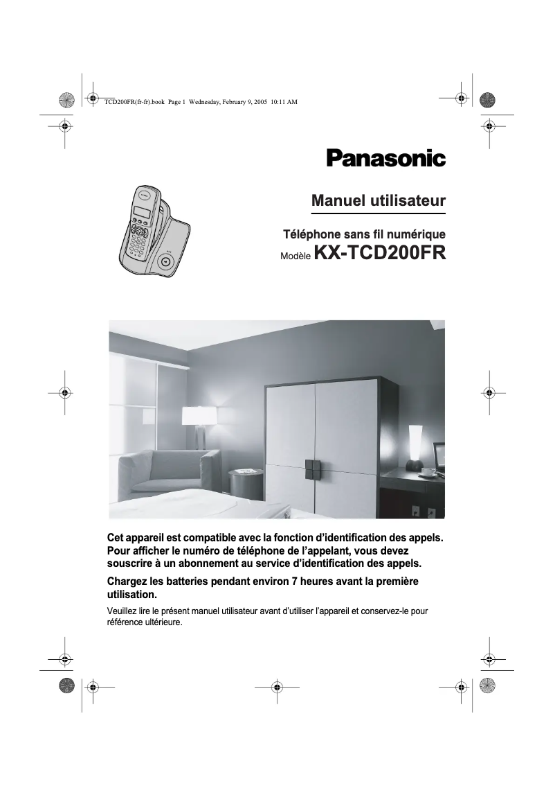 First page image of the manual for KX-TCD200FR