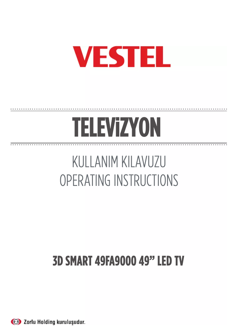 First page image of the manual for 49FA9000