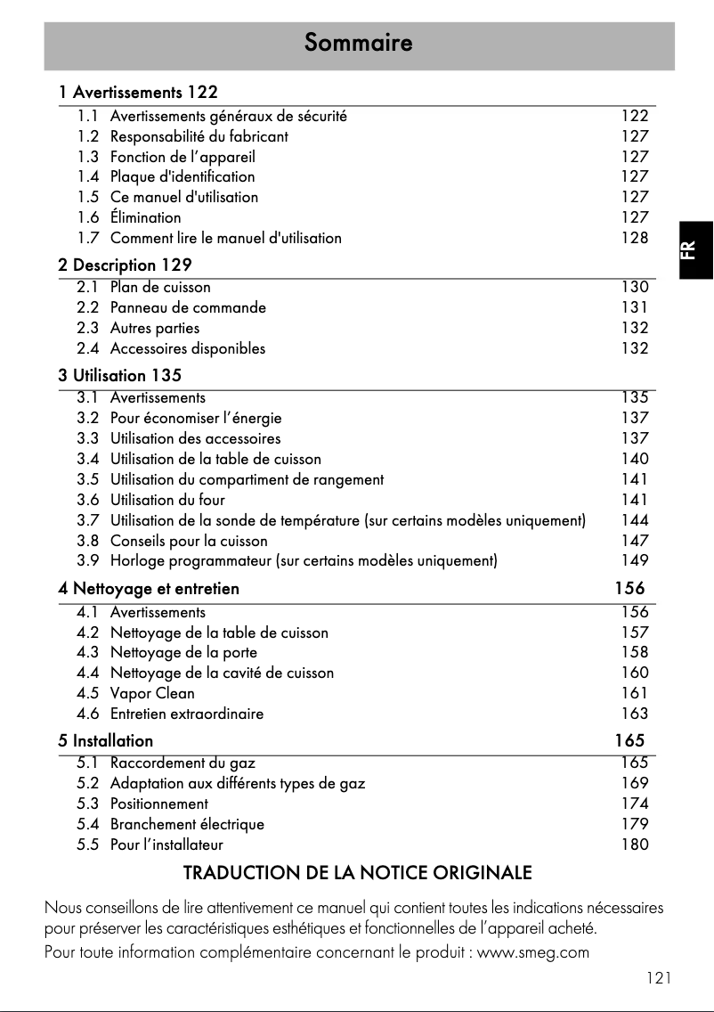Page 1 of the manual User Manual Smeg C9GMX9-1