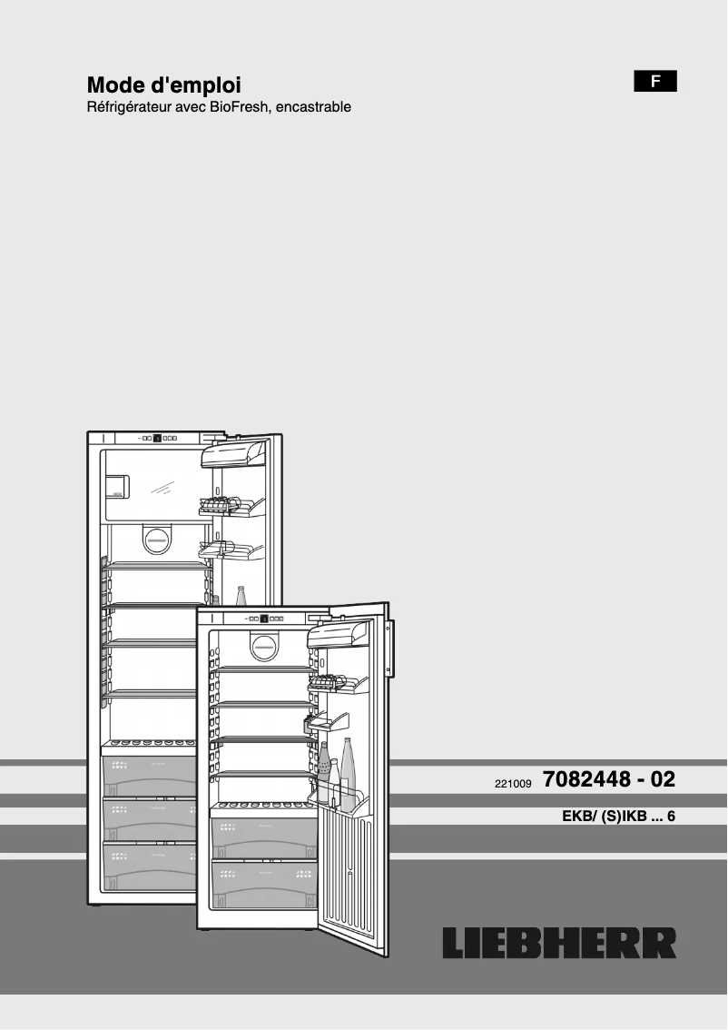 Page 1 of the manual User Manual Liebherr IKB 2460 PremiumPlus